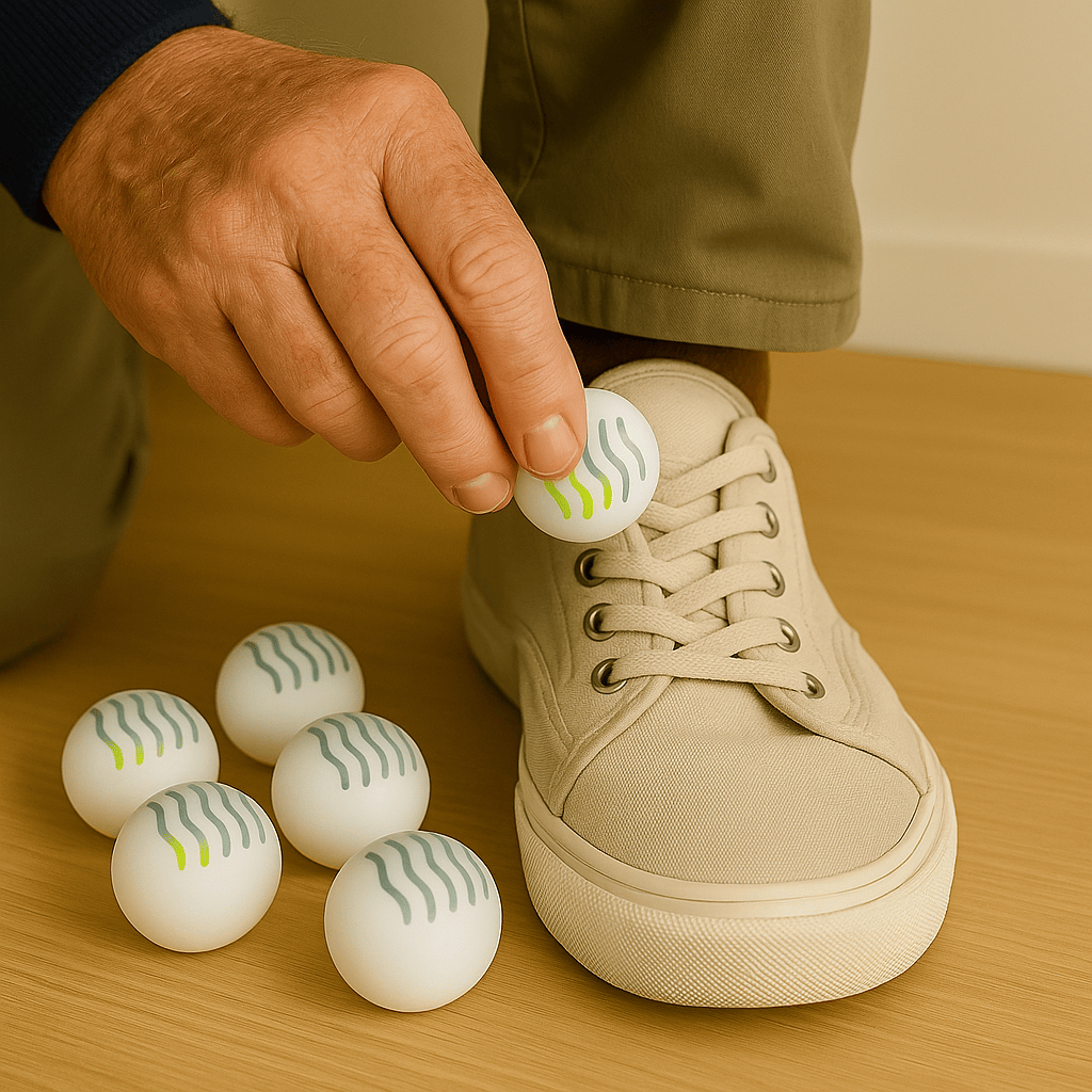 6 Deo-Kugeln für Schuhe – Jasmin-Duft, 30 Tage pro Kugel | Lyvona