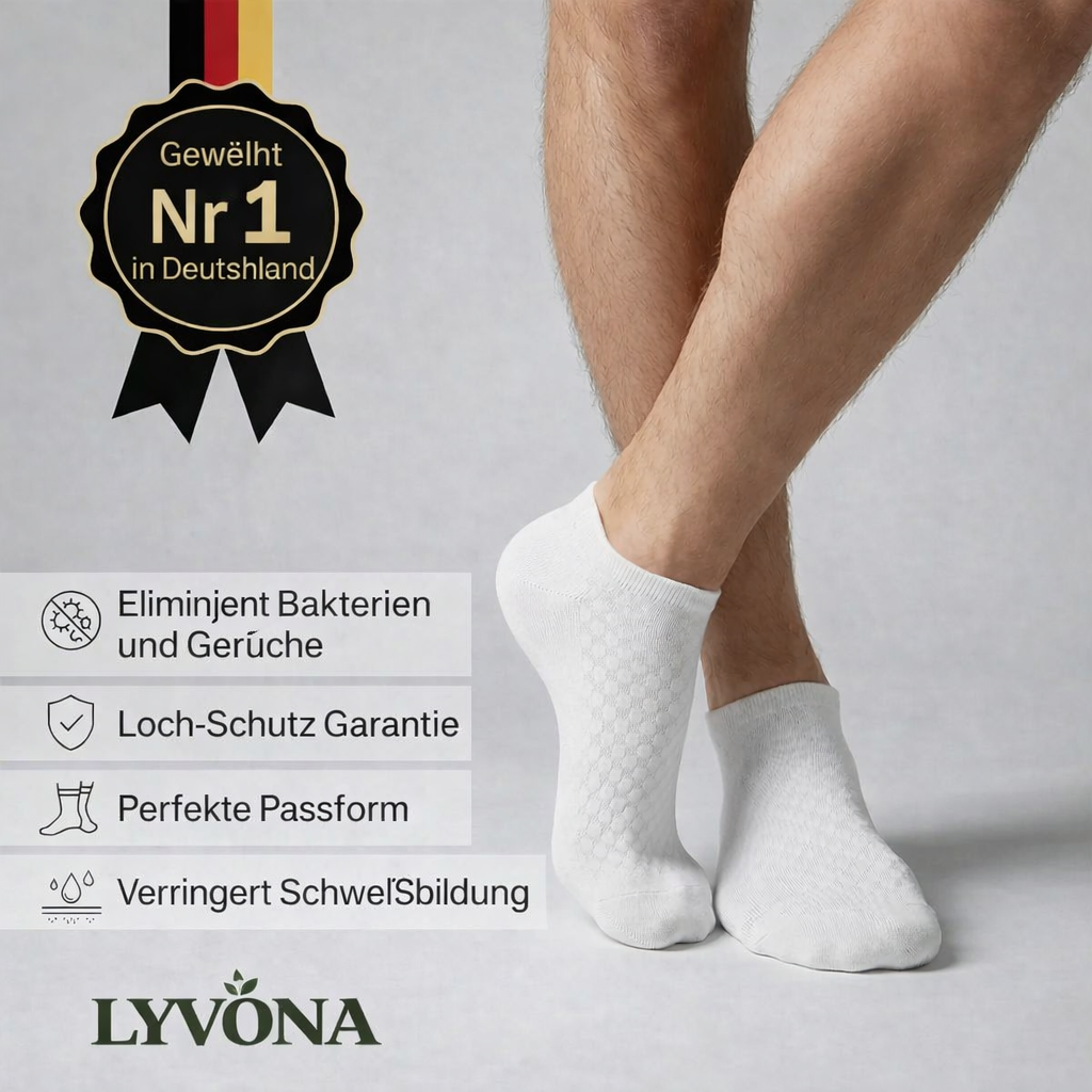 Lyvona kurze Socken aus hochwertigem Bambus – Geruchsneutral