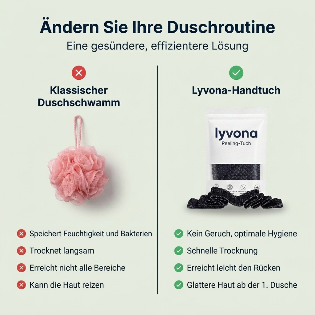 Lyvona Peeling-Duschhandtuch